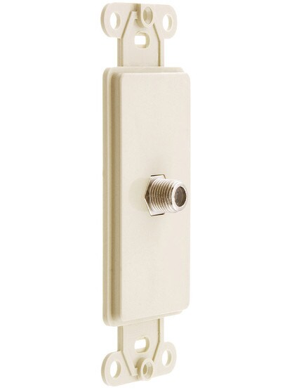 Leviton Cable Jack in Light Almond.
